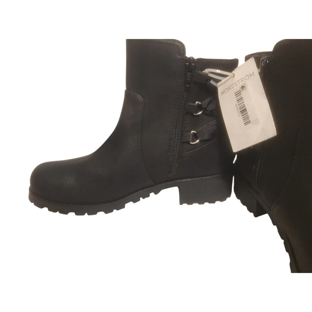 Cute Dolce Vita girls size‎ 5 Rollins black lace up combat style boots NWOB